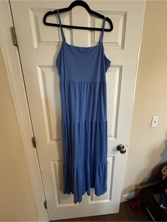 SO Dresses & Skirts - SO Dusty Blue Tiered Maxi Dress with Spaghetti Straps